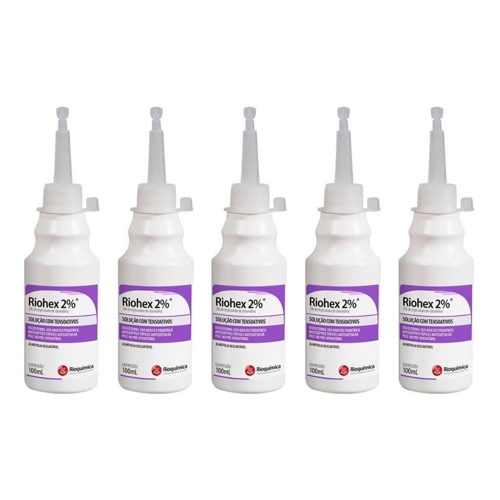 Kit C/ 5 Riohex 2% Degermante 100ml