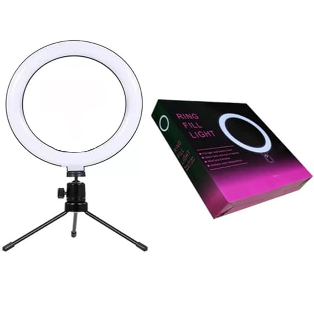 Anel De Led Ring Light 16cm Luz Iluminador Suporte Articulado BIVOLT + Tripé 16cm