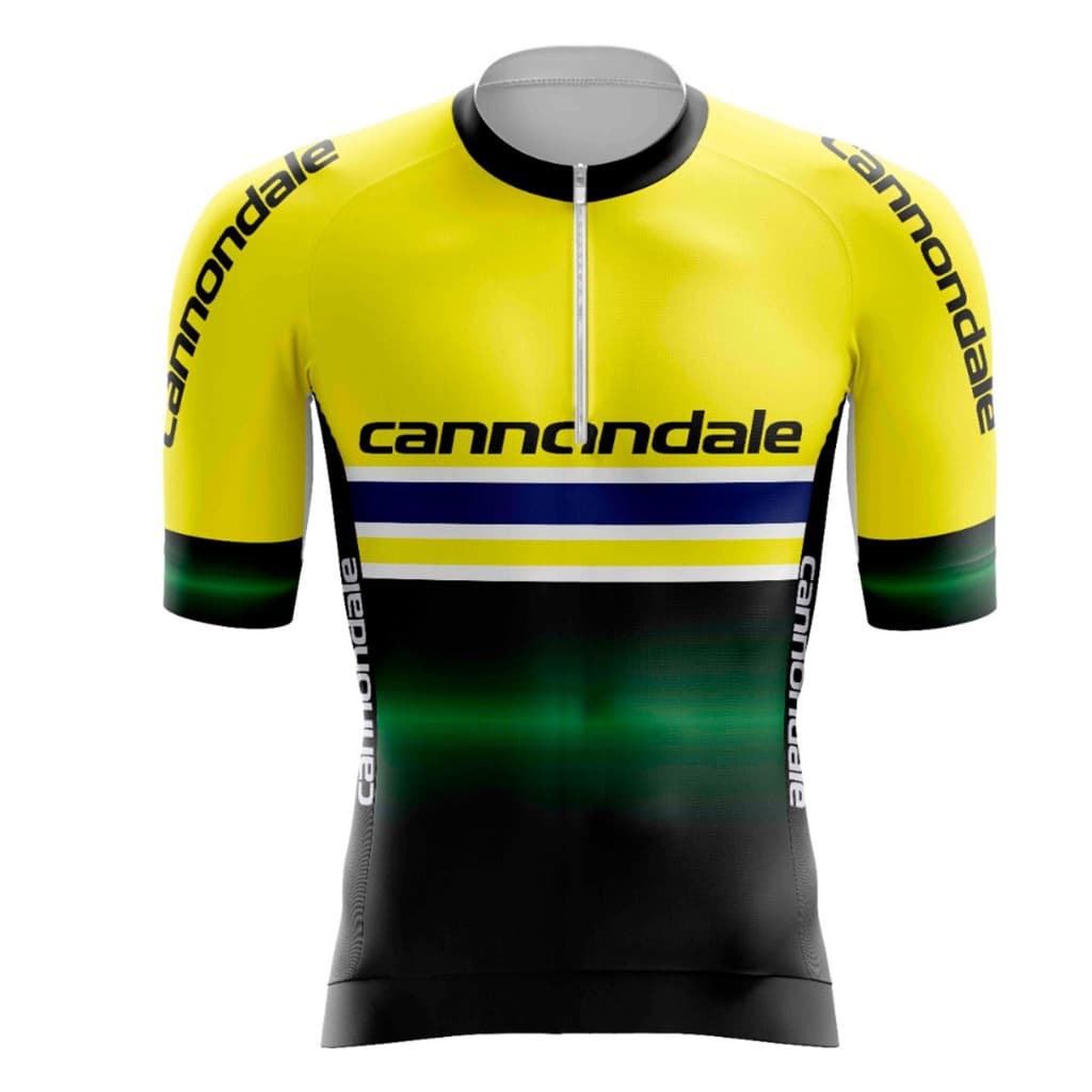 Camisa Ciclismo Verde e amarela Masculina/ Feminina e Infantil  Proteção Uv50+