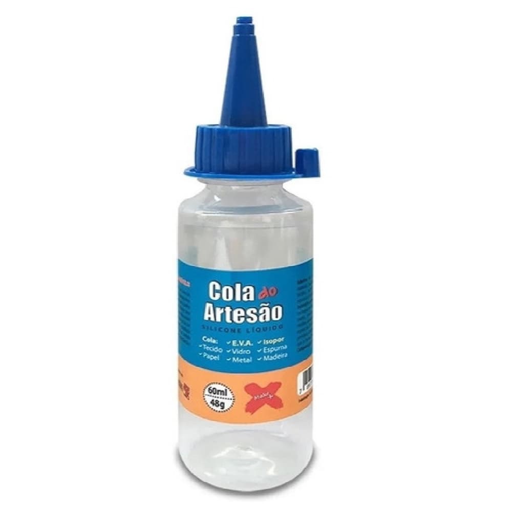Cola Do Artesão Silicone Líquida 60ml - 01 unidade