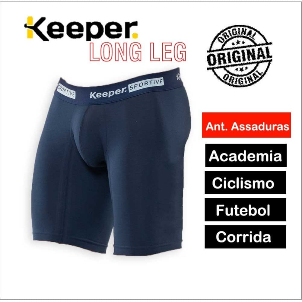 Kit 5 Cueca Boxer Algodão Cueca Masculina Perna Comprida Keeper Ant Assadura