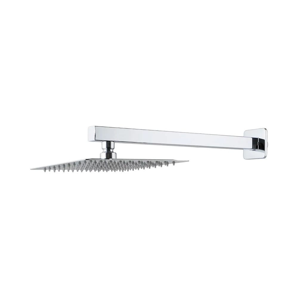 Ducha Inox 304 Chuveiro Luxo Quadrado 30x30 PRATA Furos de Silicone Com Braço 40cm