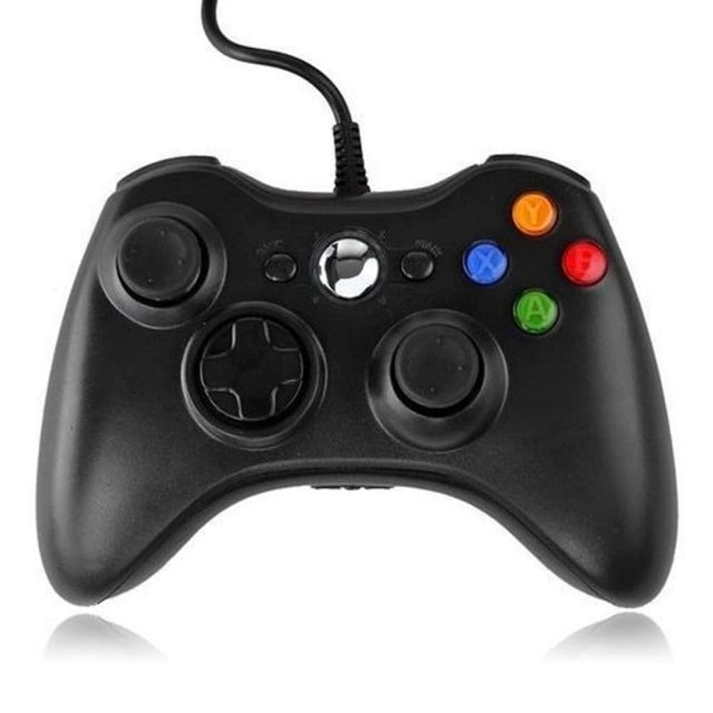 Controle Manete Com Fio Cabo 2 metros USB Compatível Console Xbox 360Slim Fat Pc Windows Gamer