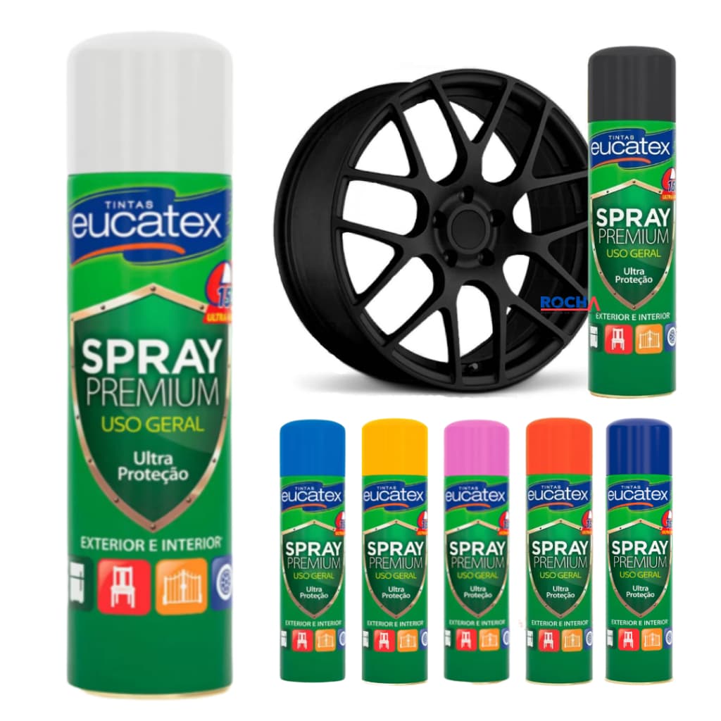Tinta Spray para pintar Moveis Metal Mdf Ceramica 400ml Eucatex