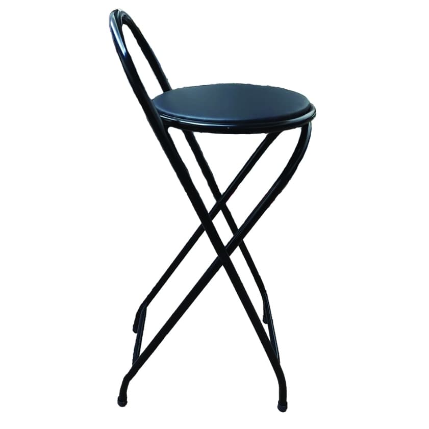Banqueta Alta Dobrável Articulável Com 70 Cm De Altura Preto