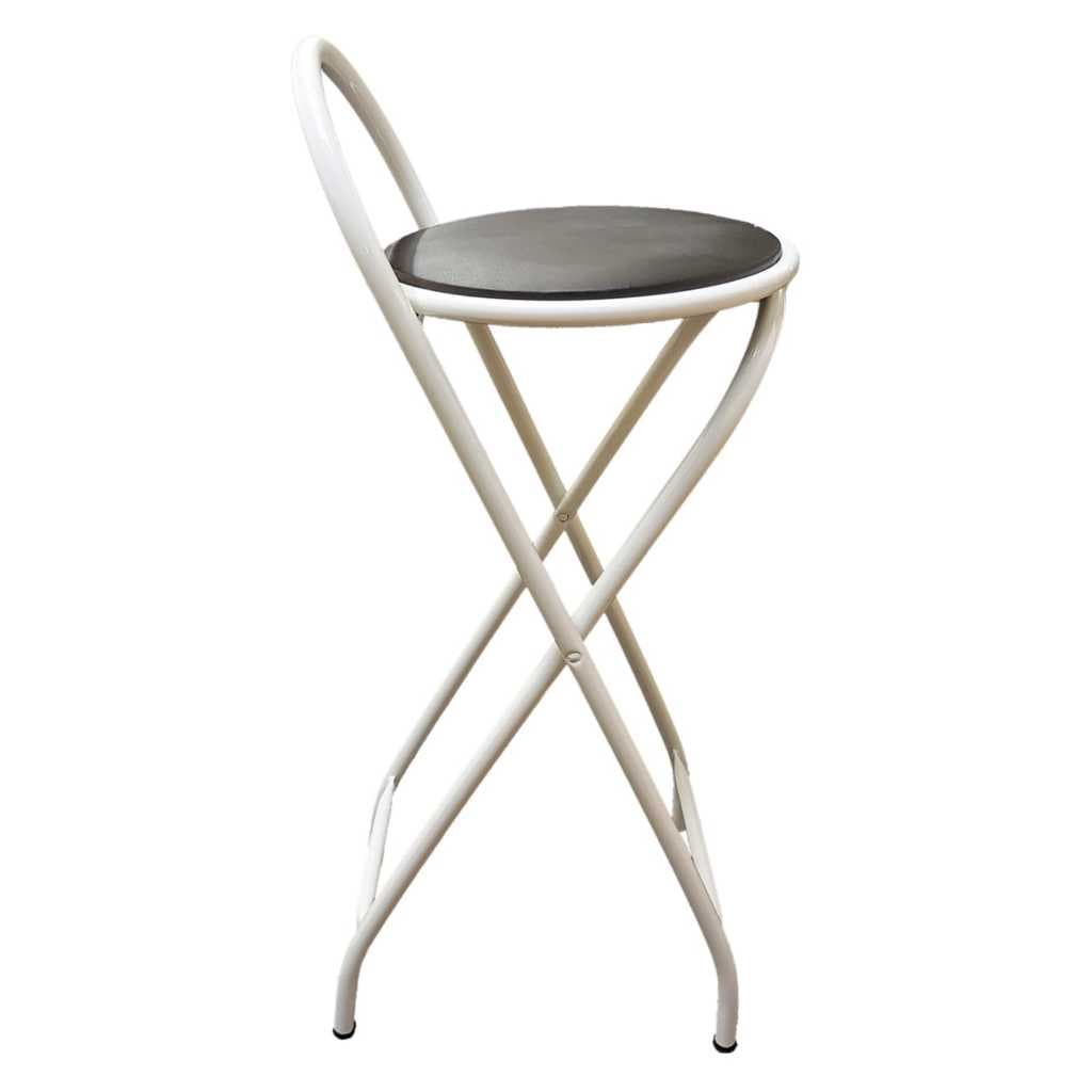 Banqueta Alta Dobrável Articulável Com 70 Cm De Altura Branco
