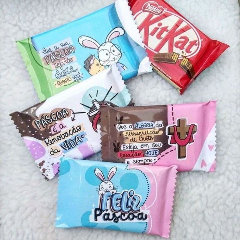 10 EMBALAGENS PARA KIT KAT PÁSCOA