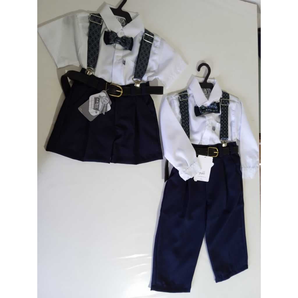 Conjunto Infantil Modelo Curto ou Longo-Kit Com 5 Itens