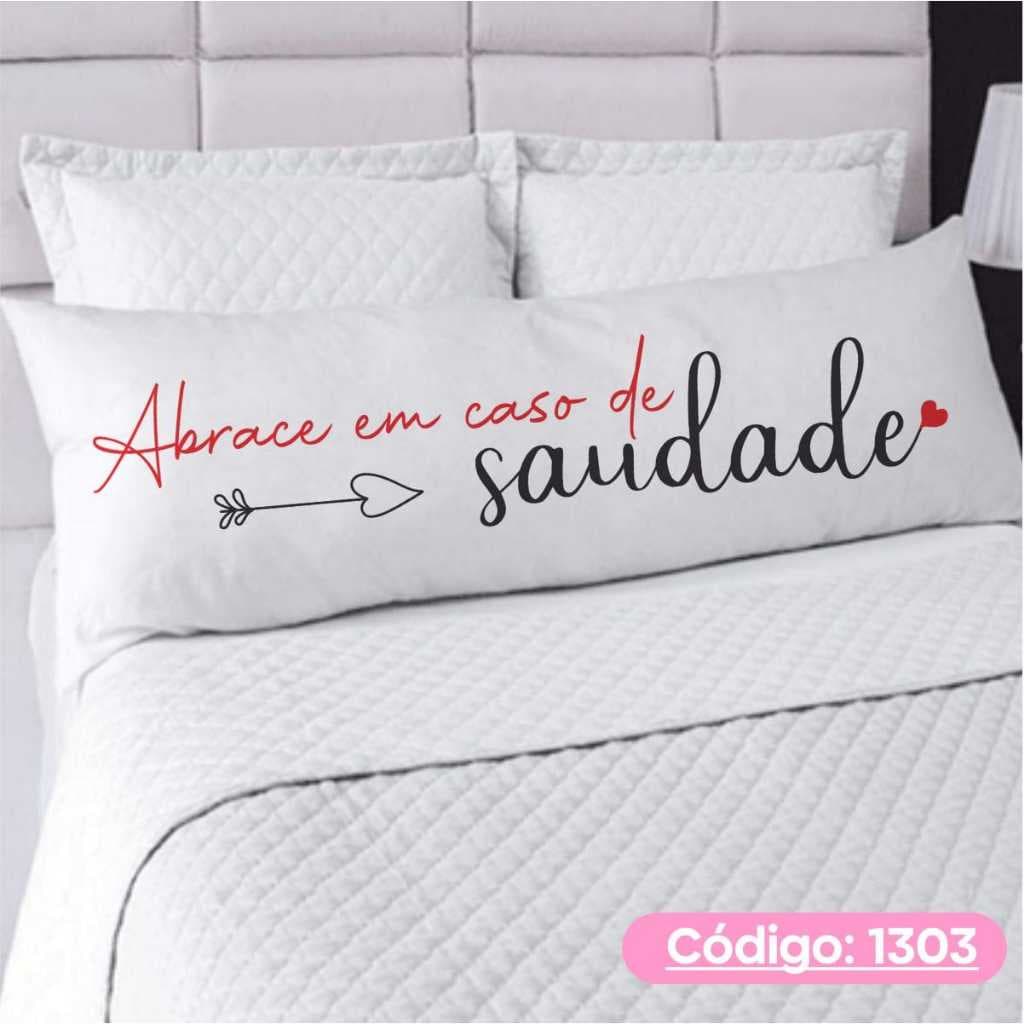 Capa De Travesseiro De Corpo Fronha Xuxão Com Ziper Personalizado 1.25x0.45cm Frases Quarto