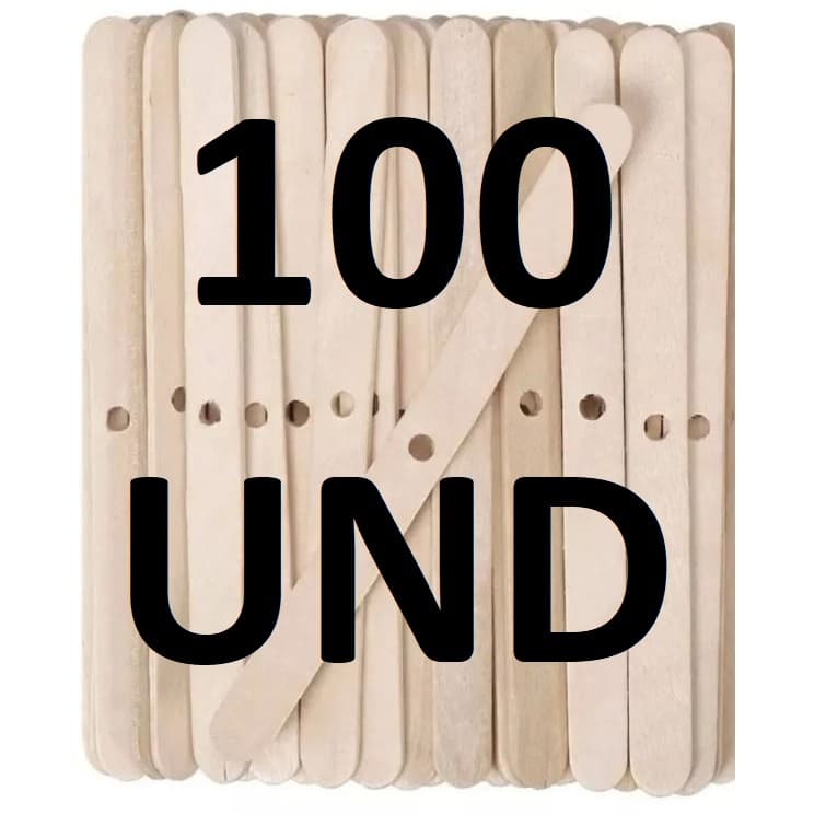 Centralizador de Madeira para Pavio de Velas Artesanais - Kit 100 Unidades