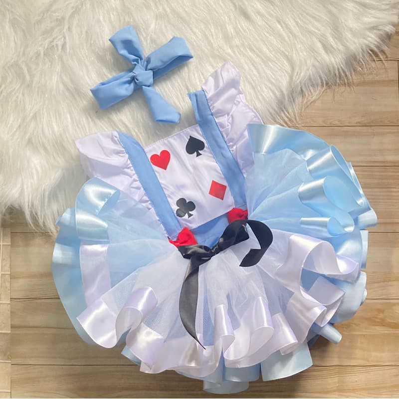 fantasia Alice no país das maravilhas romper jardineira infantil