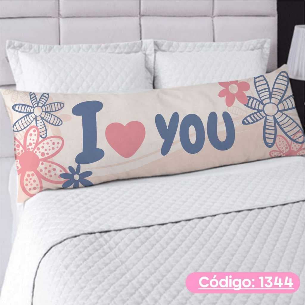 Capa Travesseiro De Corpo Fronha Xuxão Com Ziper Personalizado 1.25x0.45cm Frases Quarto e Decoração