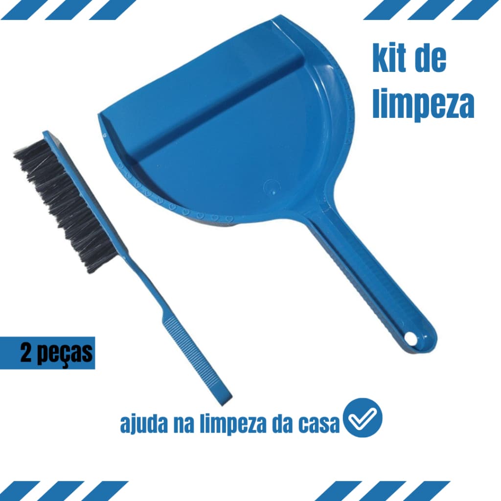 Kit Pá e Vassoura de Mesa Cozinha de Plástico