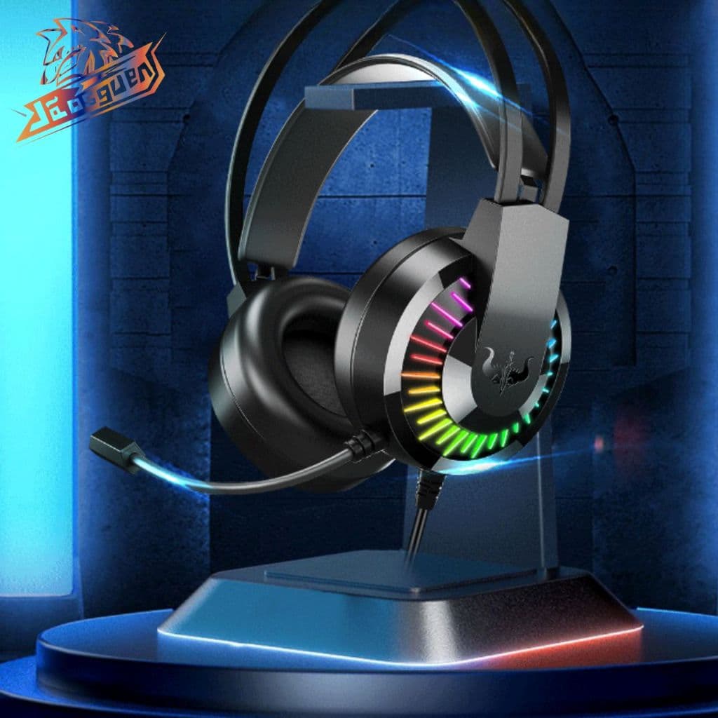 Headset Headphone Fone de ouvido gamer com microfone para PS4 console de jogos COM LUZ