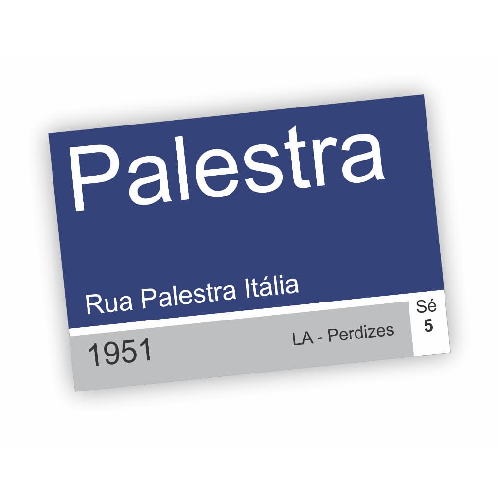 Quadro Placa Decorativa Rua Palestra em MDF Não Fura Parede