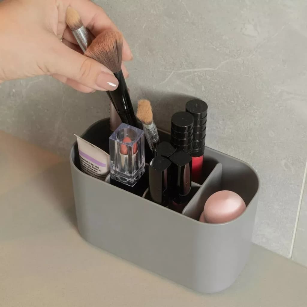 Organizador De Pincéis Maquiagem C/ Divisórias Banheiro - Ou