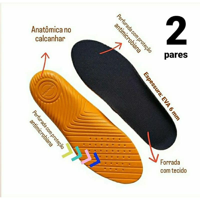 KIT PALMILHA CONFORTAVEL SOFT 25 AO 45 P/ TENIS MASCUL E FEM,SAPATO,BOTA,CHUTEIRA,PALMILHA ORTOPEDIC