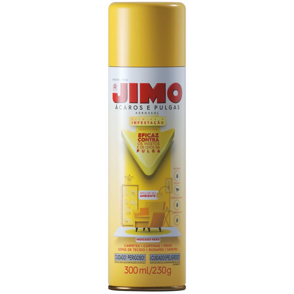 Jimo Anti Pulgas Ácaros E Carrapatos Spray Aerosol 300 ml