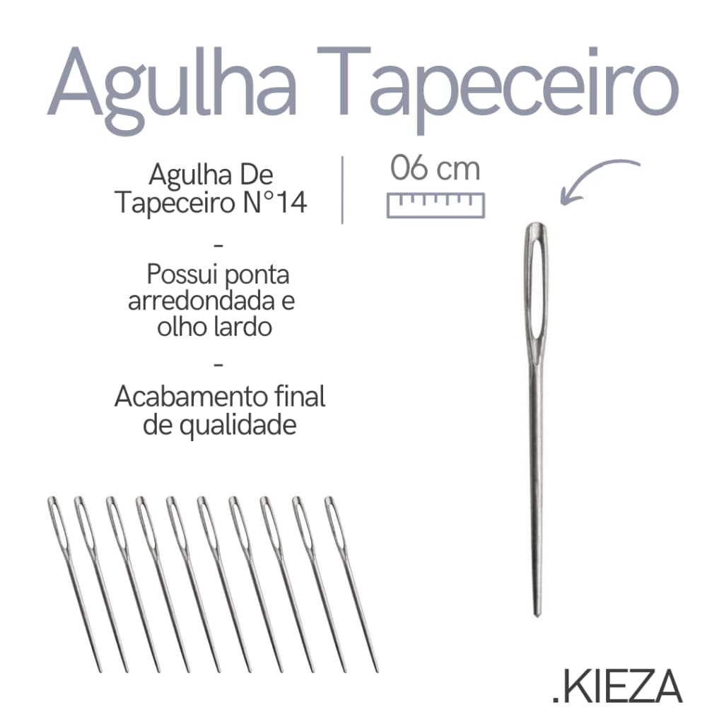 Agulha De Tapeceiro N°14 Para Entrelace - Mega Hair Sem Ponta Tapestry