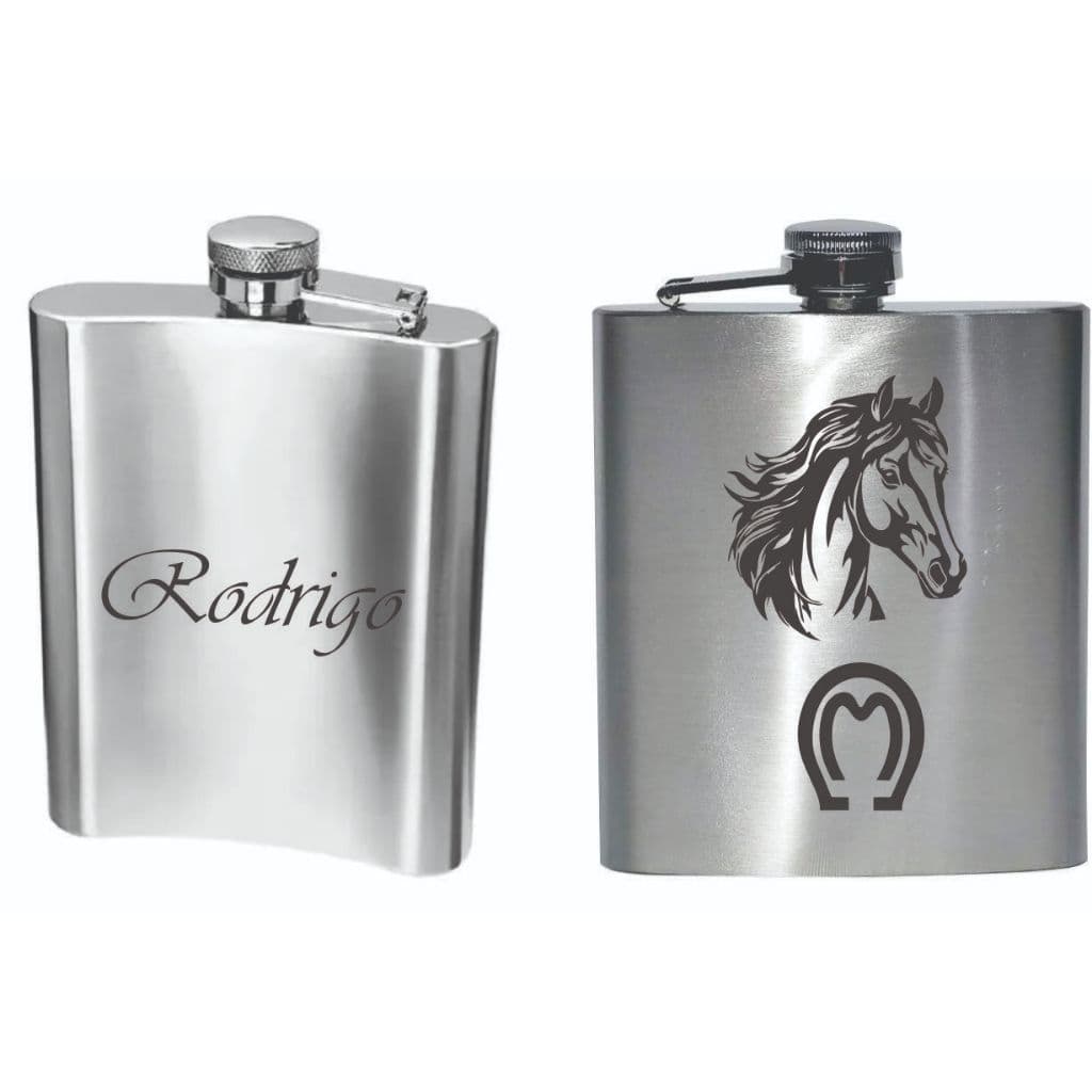 Cantil aço inox PERSONALIZADO A LASER - Nome/ Logo/símbolo - 210ml