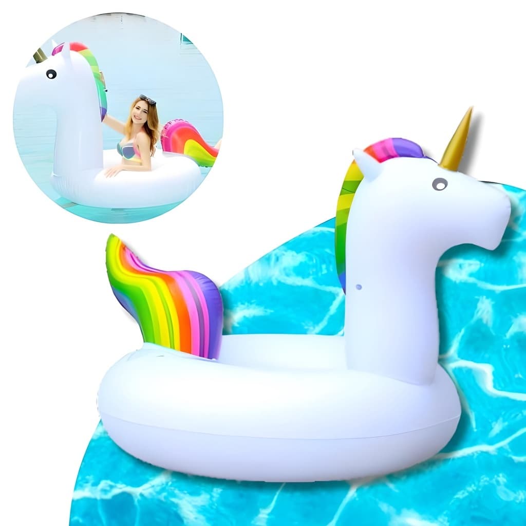 Boia de Unicórnio 90/120 CM Brinquedo Verão Piscina Parque aquático