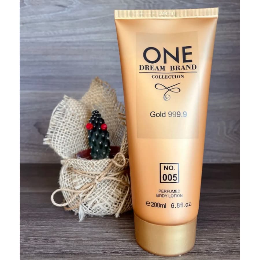 N° 005 - CREME CORPORAL PERFUMADO - MASCULINO - ONE DREAM BRAND COLLECTION - GOLD 999.9 - 200ML