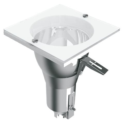 Luminária G-light Embutir SPS 100mm Quadrada Vidro Jateado Com 1 Lâmpada