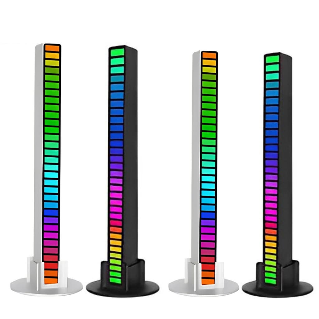 Barra LED RGB Rítmica Ativada por Voz Luz Inteligente Gamer PC TV Som Automotivo Decoração Ambiente USB Com Bateria