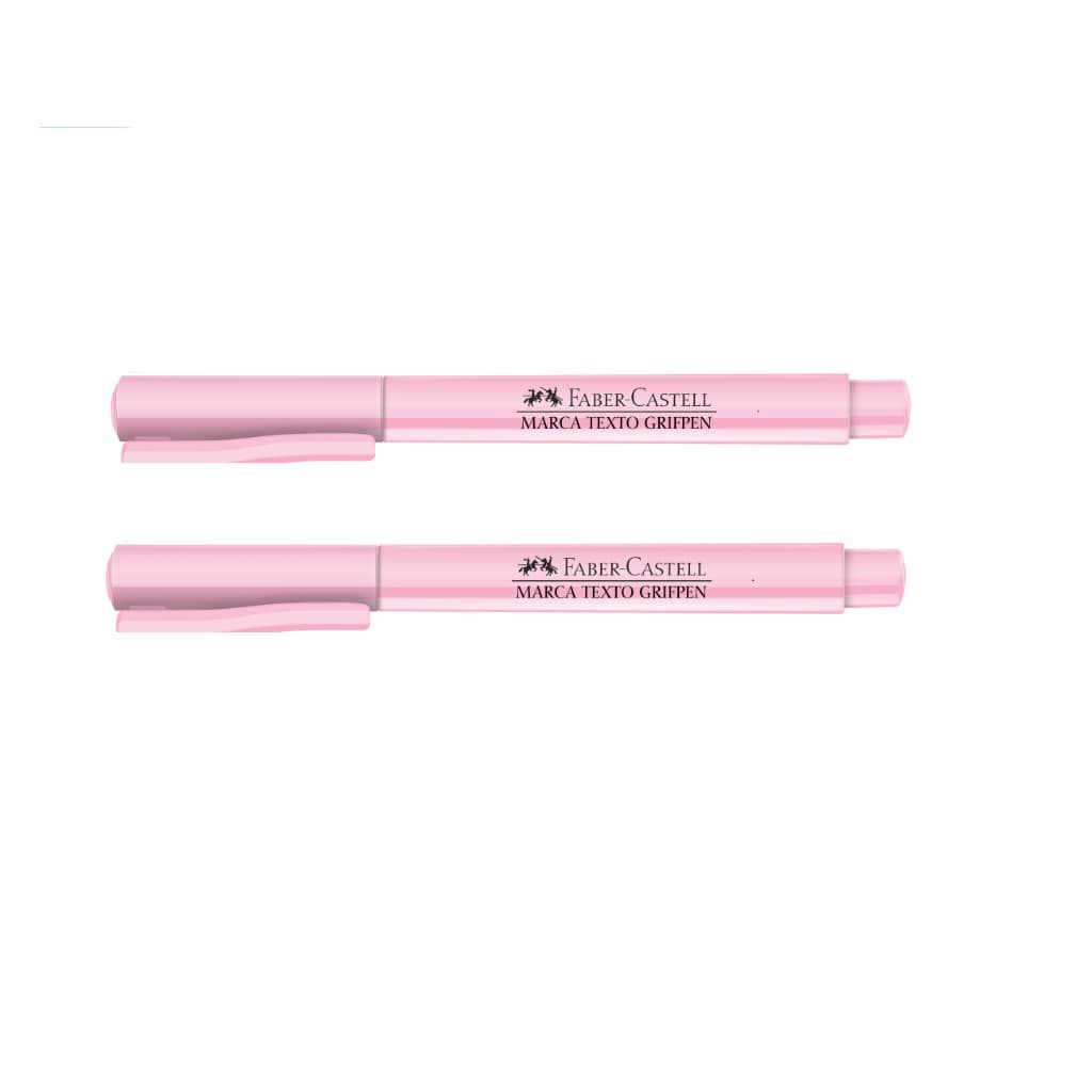 Kit 2 Canetas Faber-Castell Original Marca Texto Rosa Tom Pastel