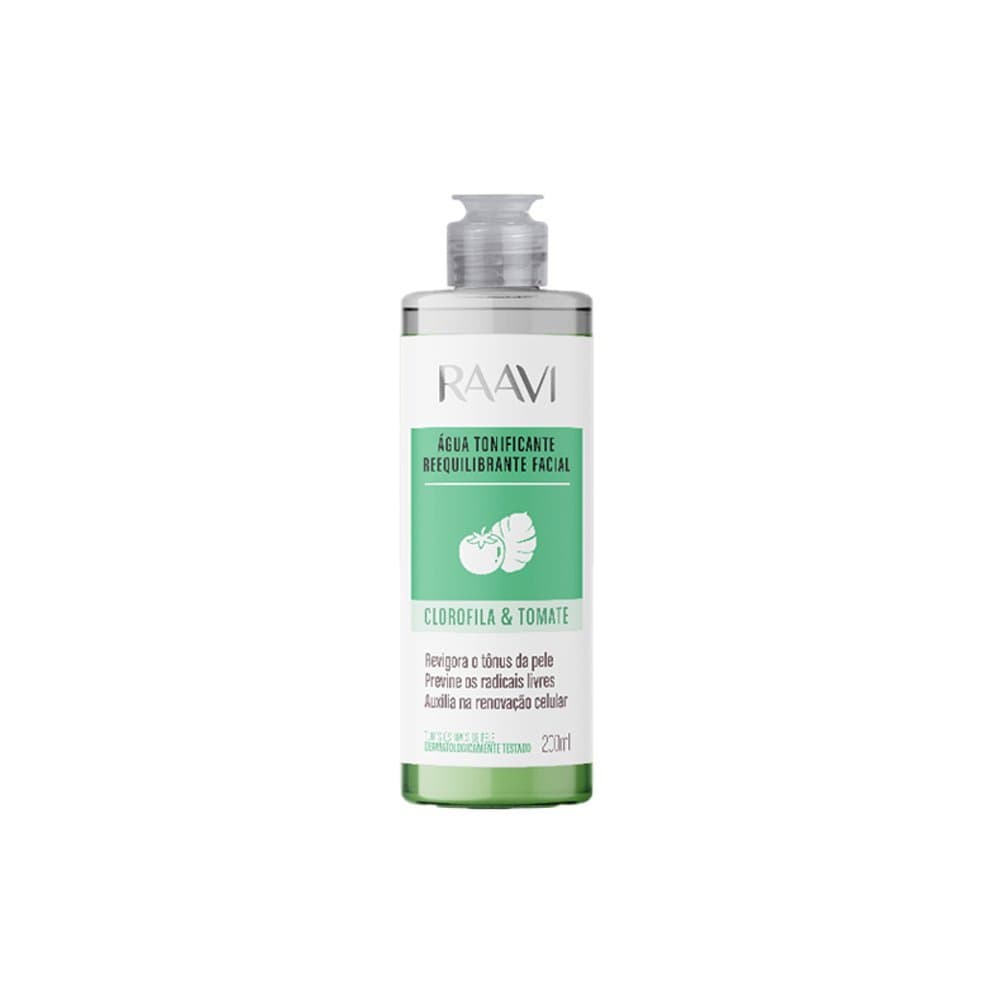 Água Tonificante Raavi Reequilibrante Clorofila e Tomate 200ml
