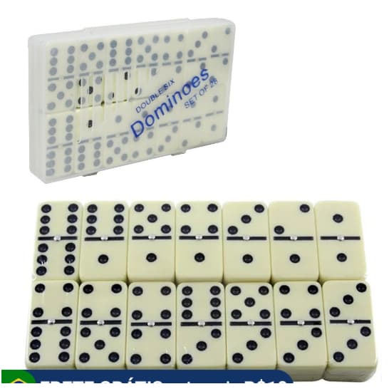 Dominó Tipo Osso 50x25x10mm No Estojo