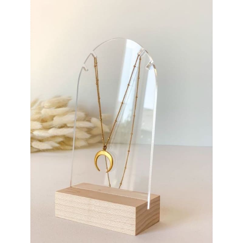 expositor de acrilico transparente joias bijuterias vitrine para colar luxo