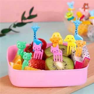 Garfinho Palitos Para Fruta Petiscos Lancheira Animais Infantil (KIT 10 GARFOS)