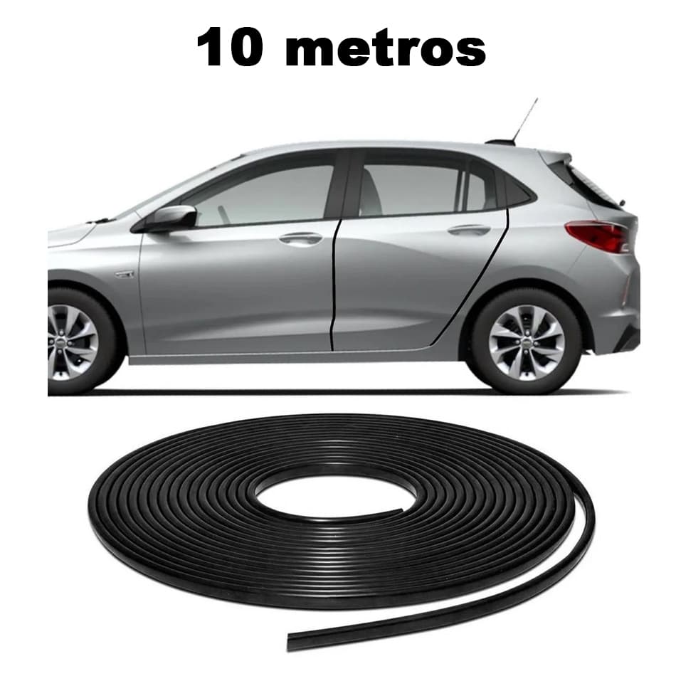10 metros Borracha Protetora para Porta de Carro e Bordas Veiculo Universal Carro Preto Fosco