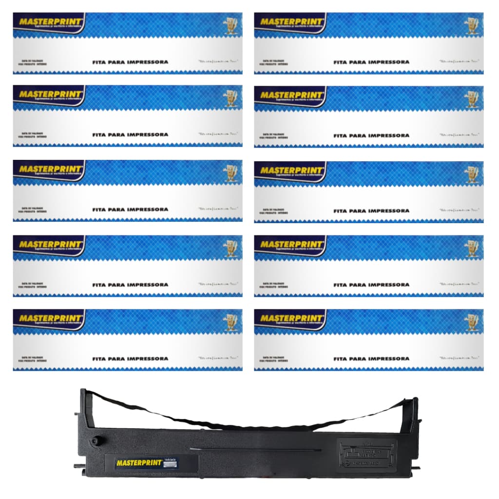 10 Fita P/ Impressora Matricial Lx350 Lx-350 Lx 350 Preta