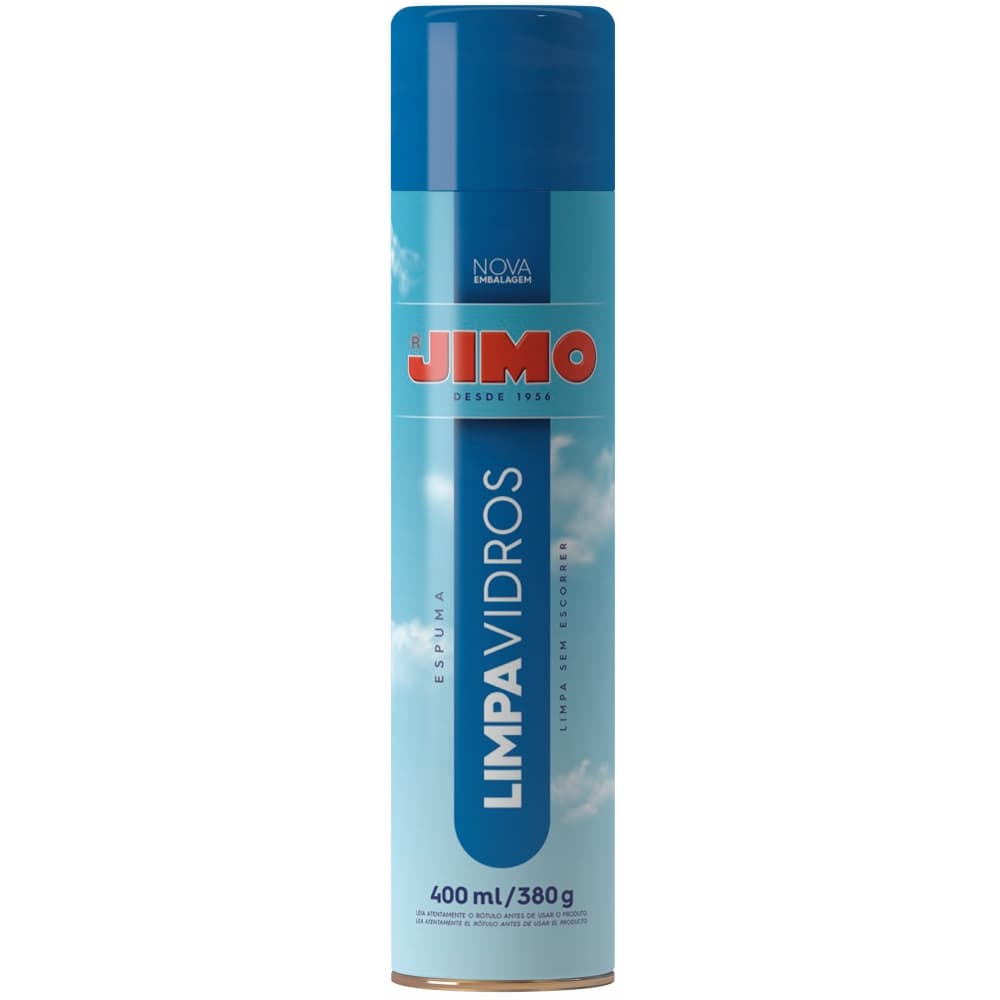 Jimo Limpa Vidros Spray Sem Enxágue Superfície Limpa e Brilhante 400 ml