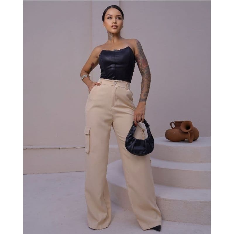 Calça Cargo Alfaiataria/Calça Feminina/Calça Cargo