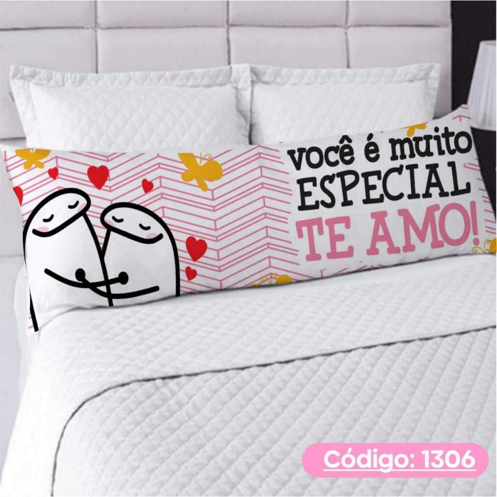 Travesseiro De Corpo Com Fronha Xuxão Fibra de Silicone Personalizado 1.25x0.45cm Flork Relax