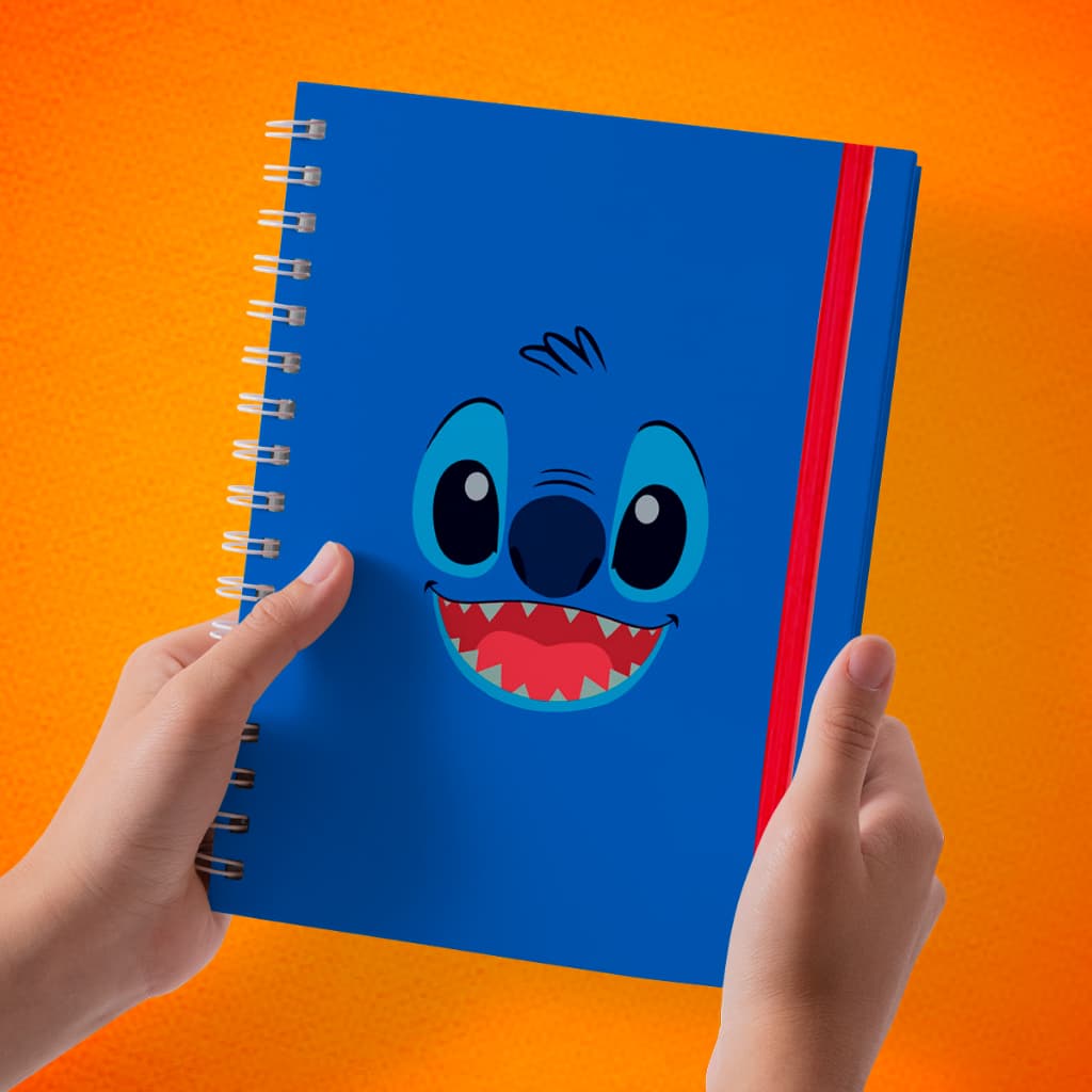 Caderno Stitch Caderno Escolar Anotações organização Caderno Pautado