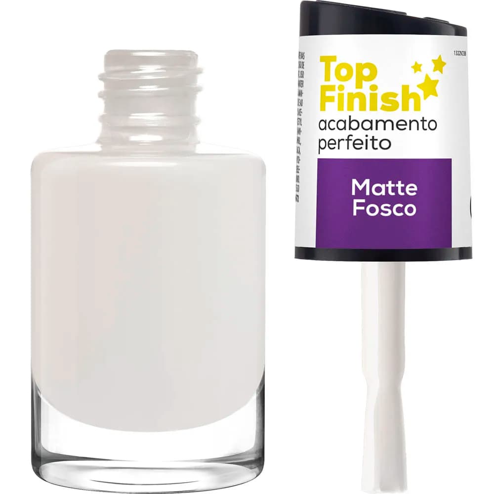 Top Coat Mate Fosco Gel Acabamento Perfeito Secagem Rápida Carimbo Top Finish 10ml - Cora
