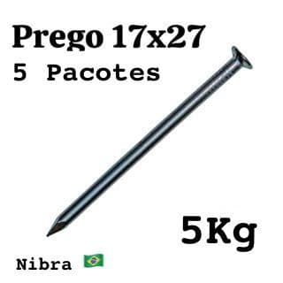 Prego 17X27  Liso Polido Com Cabeça 5 Kg Nibra Prego Brasileiro
