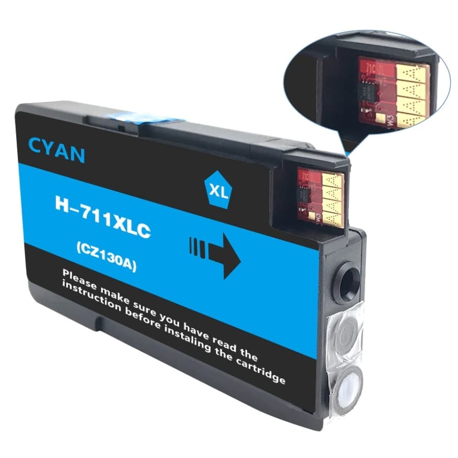 Cartucho Compatível HP 711 C Cyan Ciano CZ131A p/ Plotter T120 T130 T520 T530 30ml