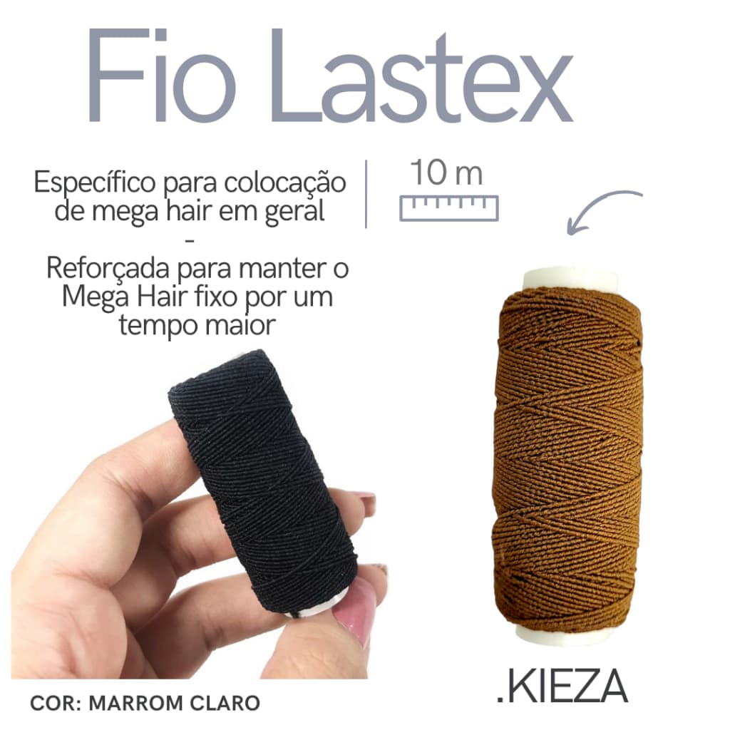 Linha Lastex 10 Metros Para Apliques E Alongamentos Em Geral