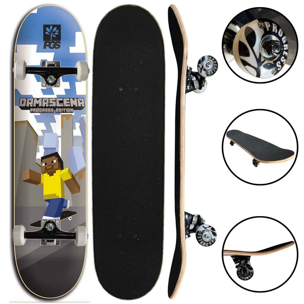 Skate semi profissional completo para adultos e crianças PGS