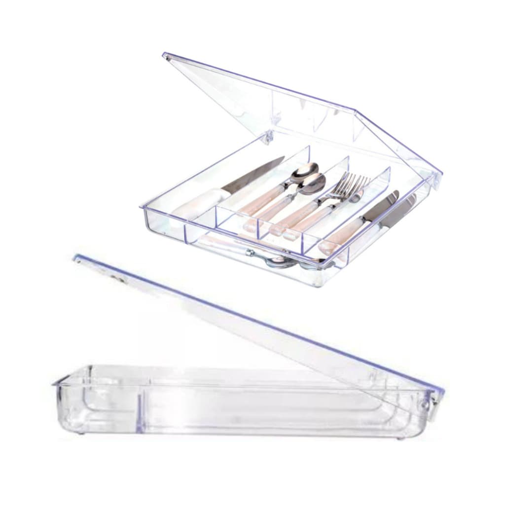 Porta Talher Com tampa - Organizador para Gaveta Cozinha