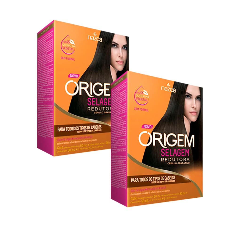 Kit com 2 Selagem Redutora Origem Todos os Tipos de Cabelo
