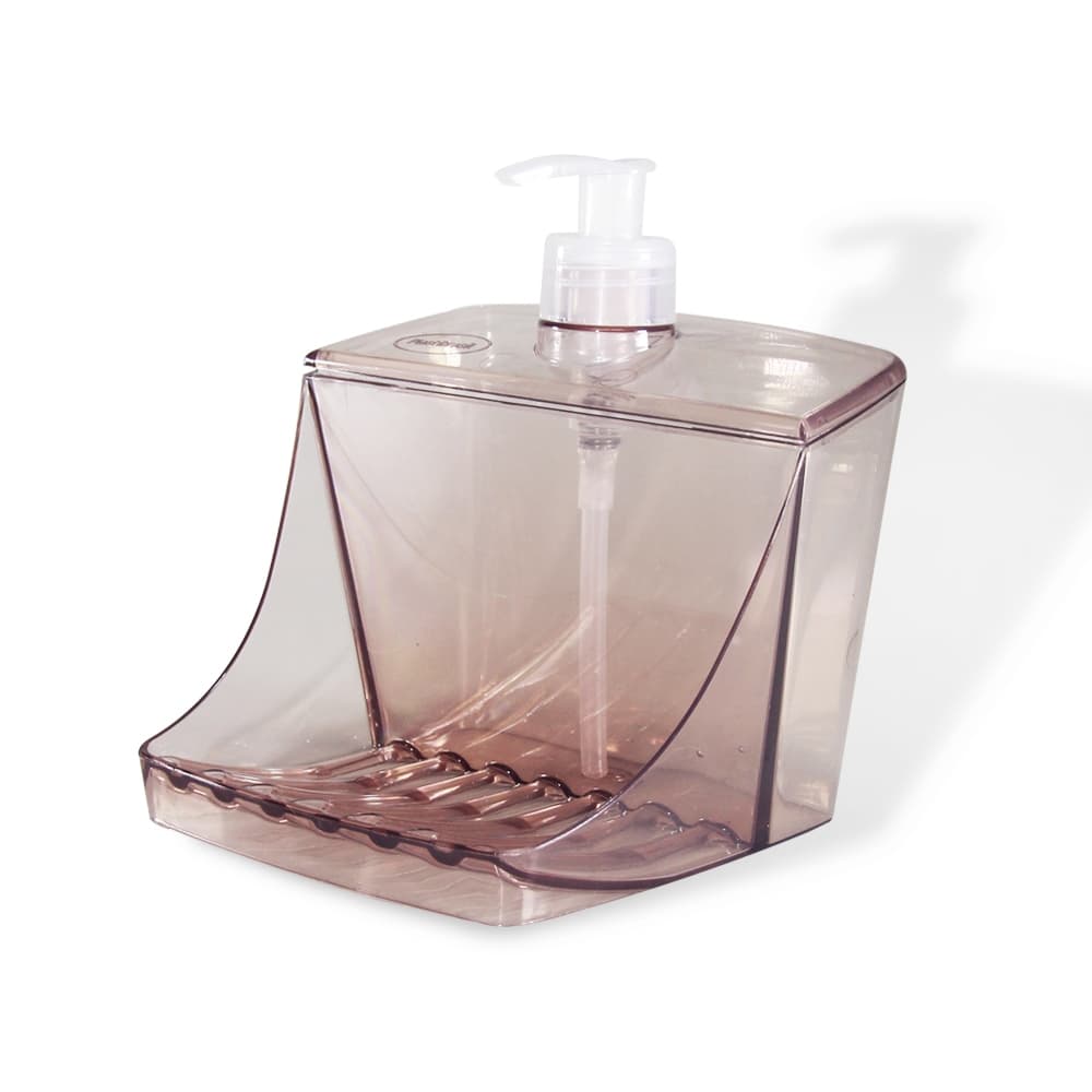 Porta Detergente Líquido Dispenser  Rosa Transparente