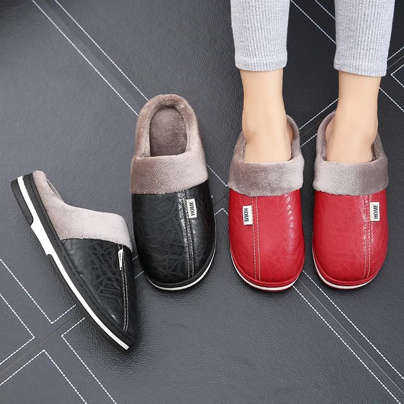 Pantufa de Pelúcia Confortável Antiderrapante Inverno Frio