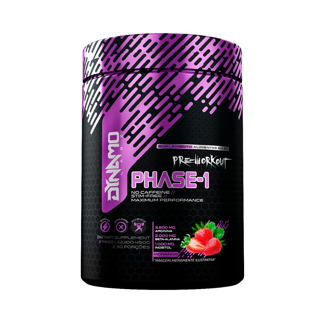 Phase-1 450g Pré Treino de Alta Performance  Sem Cafeína Dynamo Labz