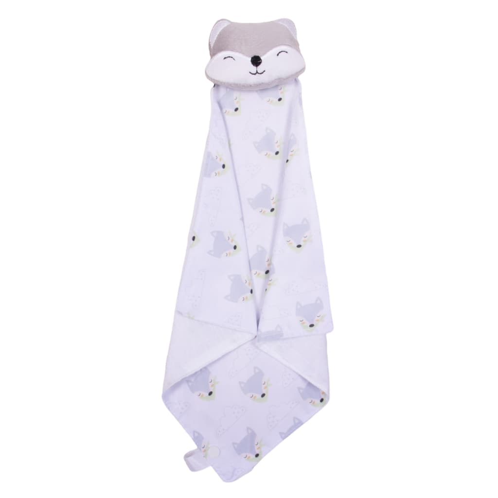 Naninha Para Bebe Com Prendedor de Chupeta / Neném Bichinhos Raposinha Cinza